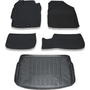 Toyota Yaris Hb Kalın Stepne 2011 ve Sonrası Paspas ve Bagaj Havuzu Seti