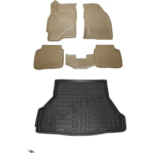 Ford Mondeo Sedan 2001-2007 3D Havuzlu Bej Paspas ve Bagaj Havuzu