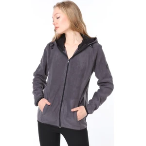 Ghassy Co. Ghassy Co Kadın Kapşonlu Fermuarlı Polar Sweatshirt