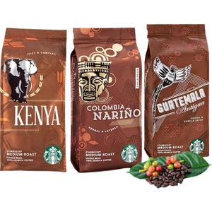 Düvenci Toptan Starbucks Kenya, Colombia ve gruatemala Çekirdek Kahve 250 gram 3'lü Set