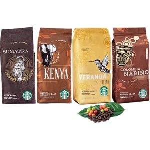Düvenci Toptan Starbucks Kenya, Colombia, Sumatra ve Veranda Çekirdek Kahve 250 gram 4 ' lü Set
