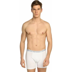 Beyaz Renk Likralı Boxer