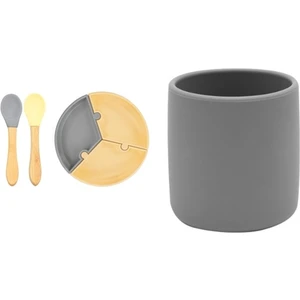 Oioi 3'lü Set, Puzzle Tabak, Banbu Saplı Kaşık, Silikon Bardak