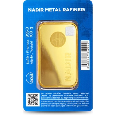 Nadir Gold 24 Ayar Kulce Gram Altin 100 Gr Fiyati
