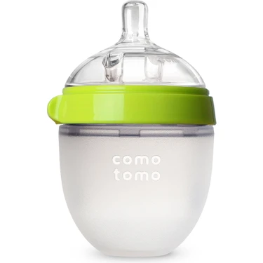 Comotomo Antikolik Silikon Biberon 150 ml Yeşil - Yavaş Akışlı (0-3 Ay)