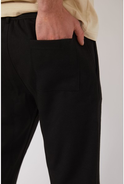 Ress Elastık Bellı Siyah Pantolon