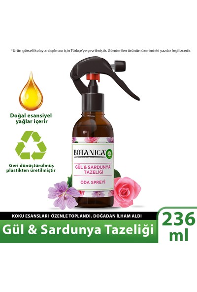 Air Wick Botanica Gül & Sardunya Tazeliği Oda Kokusu Spreyi 236 ml