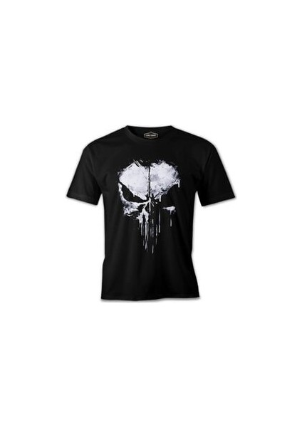 Lordd T-Shirt Punisher - Logo Punch Siyah Erkek T-Shirt