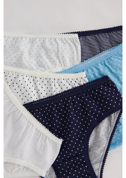Çok Renkli Kız Çocuk Blue Type 6lı Slip Külot