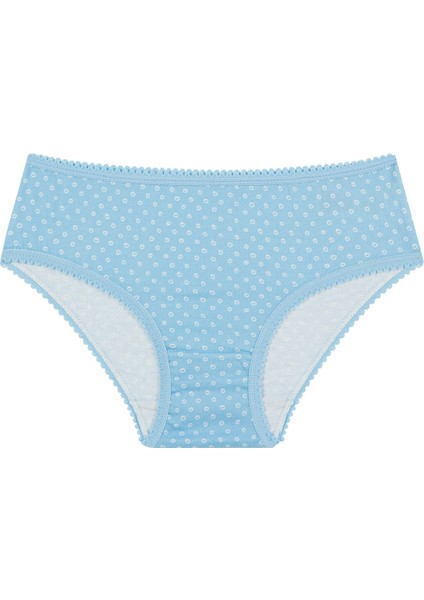 Çok Renkli Kız Çocuk Blue Type 6lı Slip Külot