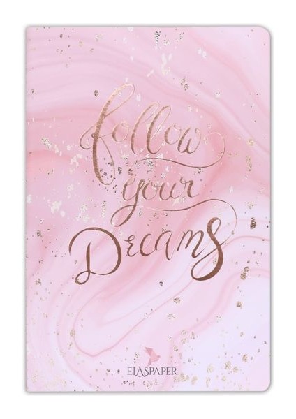 Marble Pembe Follow Your Dreams Defter