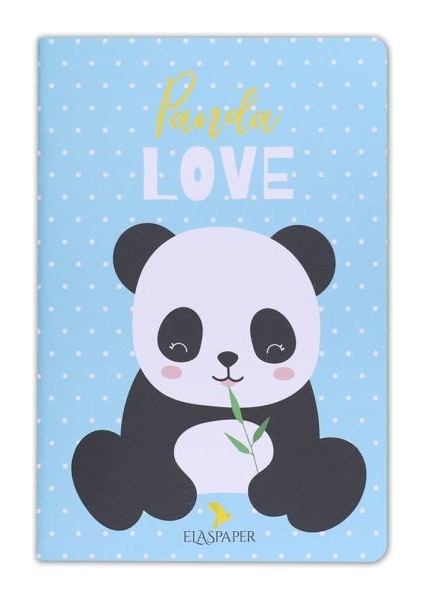 Panda Love Mavi Defter