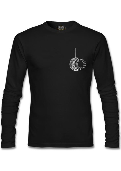 Lordd T-Shirt Mandala - Ay ve Güneş Siyah Erkek Sweatshirt
