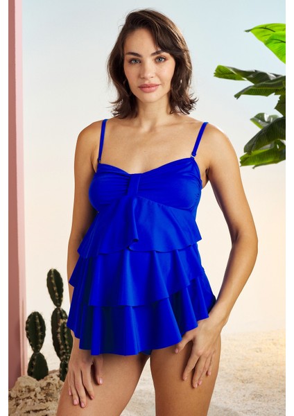 Pierre Cardin Straplez Volanlı  Hamile Tankini 211508