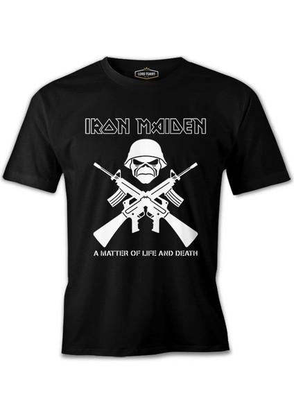 Lordd T-Shirt Iron Maiden - A Matter Of Life And Death Siyah Erkek T-Shirt
