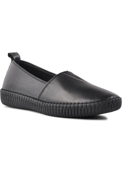 7233-1 Siyah Kadın Hakiki Deri Günlük Ayakkabı modelleri