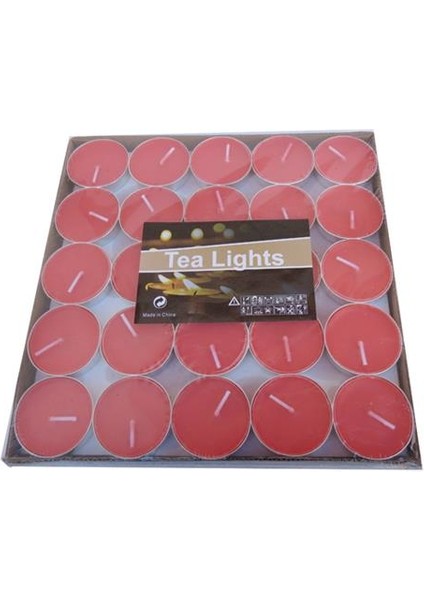 Tealight Mum Kırmızı 6 gr - 50 Adet