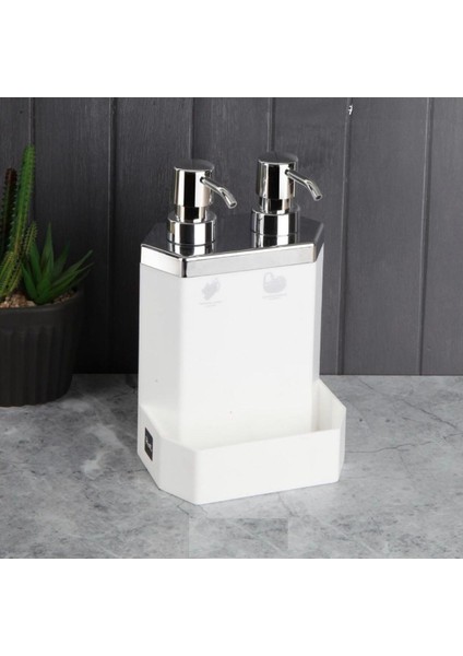 Lecce White Silver 2'li Sıbı Sabunluk