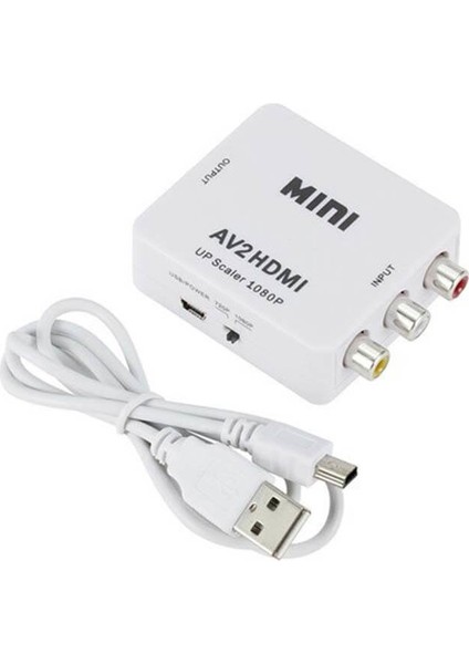 HDMI To Rca Tos Av Çevirici Dönüştürücü Converter 1080P