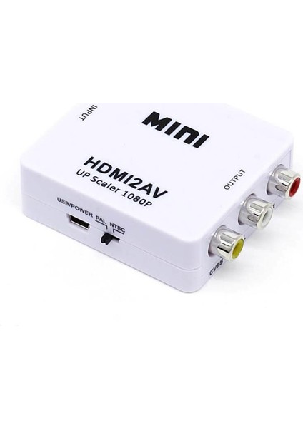 HDMI To Rca Tos Av Çevirici Dönüştürücü Converter 1080P