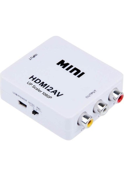 HDMI To Rca Tos Av Çevirici Dönüştürücü Converter 1080P