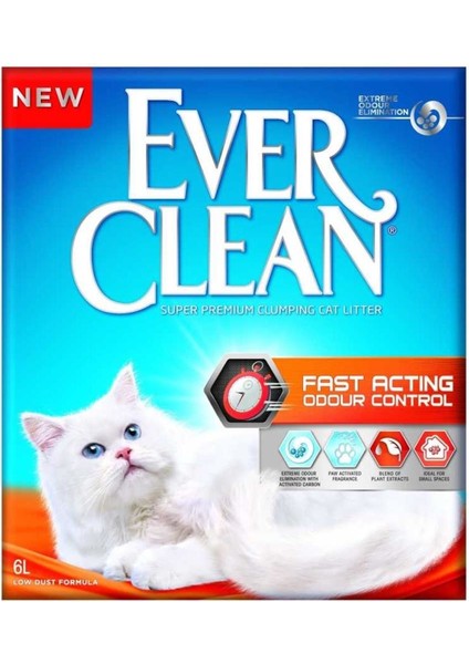 Fast Acting (Hızlı Topaklanan) Kokulu Kedi Kumu 6 Lt