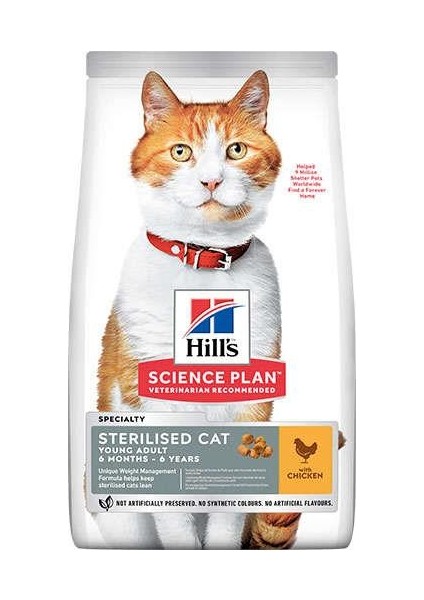 Hill's Tavuklu Kısırlaştırılmış Kedi Maması 3 kg