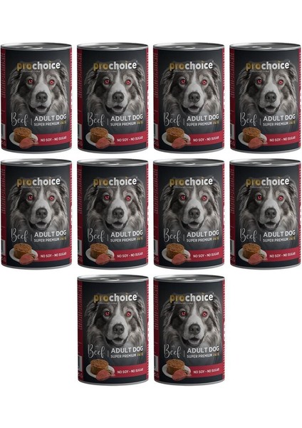 Sigir Etli Sekersiz Ezme Yetiskin Köpek Konservesi 400GR 10 Adet