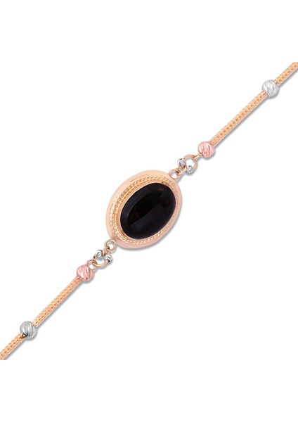 Siyah Taşlı Altın Bileklik (BLK0082)