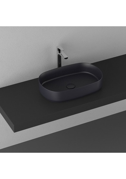 Infinity 55 cm Tezgahüstü Lavabo-Antrasit