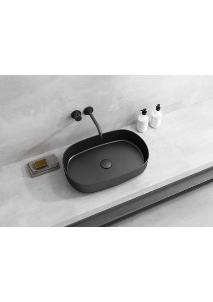Infinity 55 cm Tezgahüstü Lavabo-Antrasit fiyatları