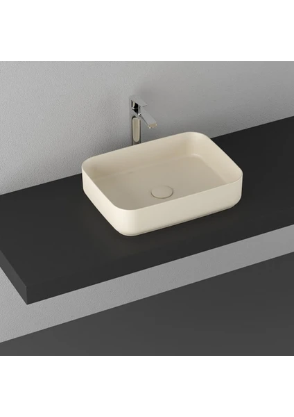 Infinity 50 cm Tezgahüstü Lavabo - Fildişi