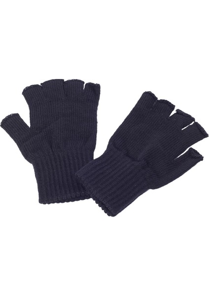 Klasik Bay & Bayan Kesik Eldiven Siyah