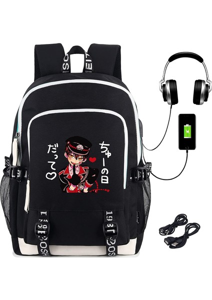Anime Sırt Çantası USB Şarj Portu ve Kulaklık (Yurt Dışından) fiyatları