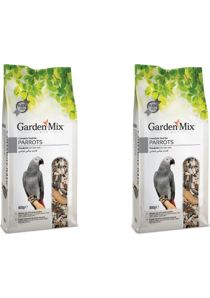 Garden Mix Platin Parrots Papağan Yemi 800G 2 Adet