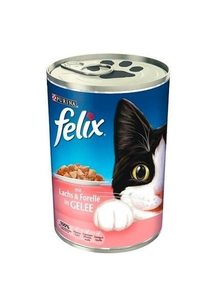 Somonlu ve Alabalıklı Konserve Yetişkin Kedi Maması 24 x 400 G