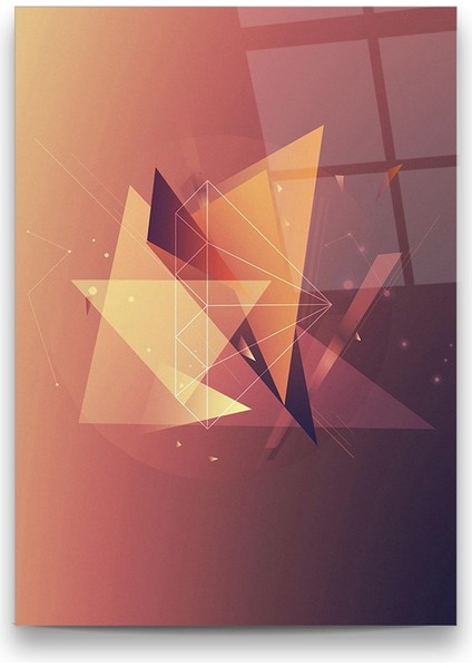 Geometrik Şekiller Dikey Cam Tablo fiyatları