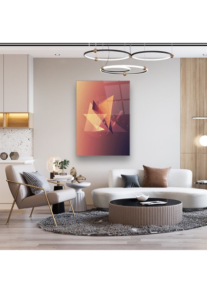 Geometrik Şekiller Dikey Cam Tablo fırsatları