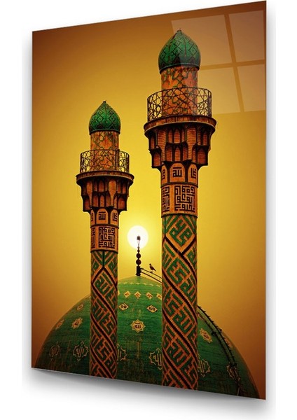 Camii Minare Dikey Cam Tablo modelleri