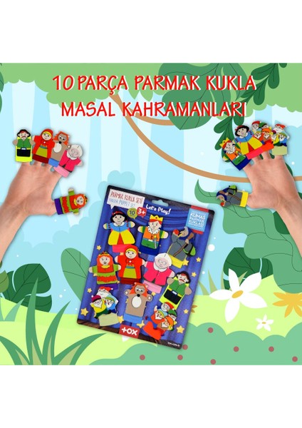 Masal Kahramanları 10 Parça Parmak Kukla Set T225