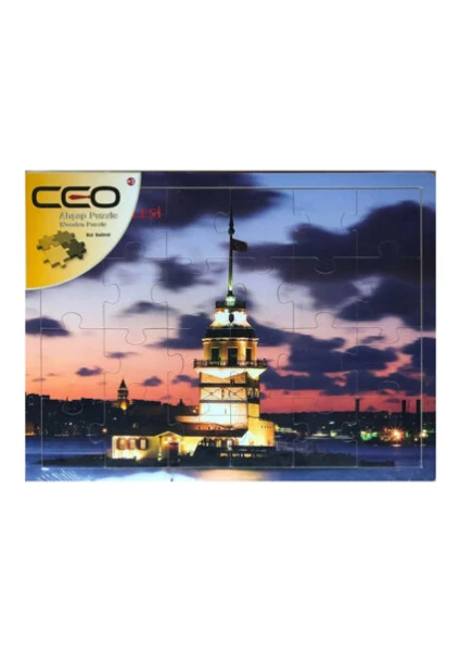 Ahşap Puzzle Kız Kulesı 40X30CM