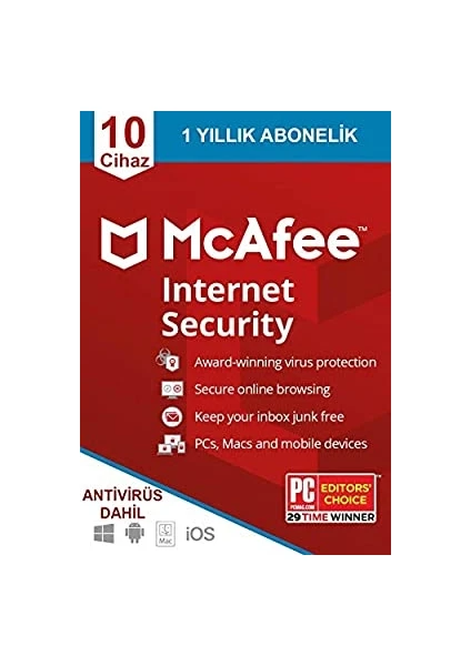 Internet Security 10 Cihaz 1 Yıl Son Sürüm