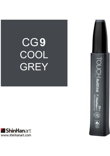Twin Marker Yedek Mürekkep 20 ml Cg9 Soğuk Gri