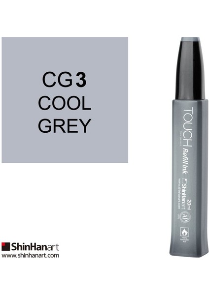 Twin Marker Yedek Mürekkep 20 ml Cg3 Cool Grey