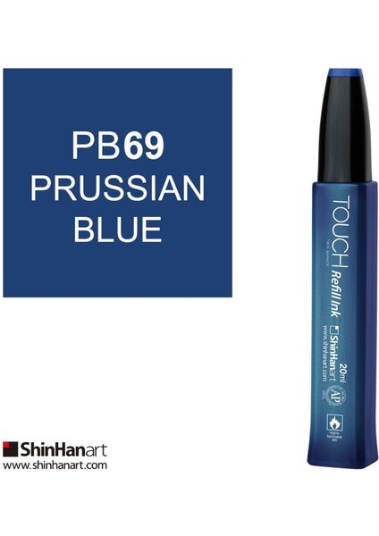 Twin Marker Yedek Mürekkep 20 ml PB69 Prusya Mavisi