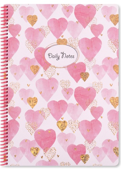 A4 Princess Kalp Çizgili Defter