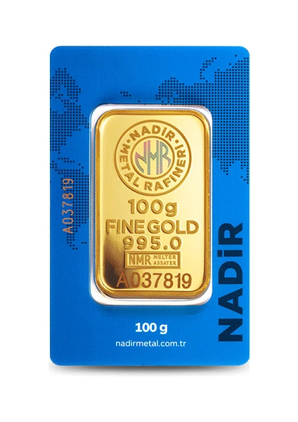 Nadir Gold 24 Ayar Külçe Gram Altın 100 Gr.