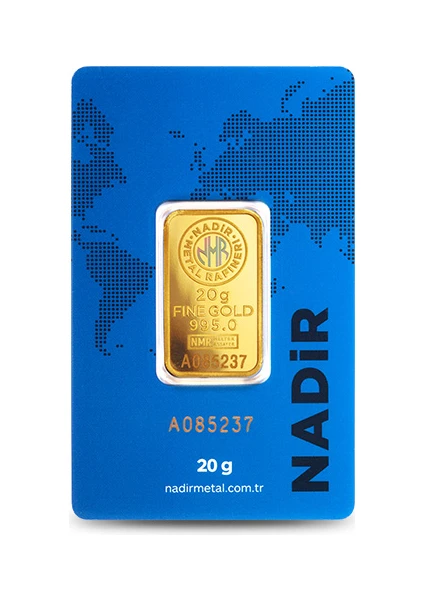 Nadir Gold 24 Ayar Külçe Gram Altın 20 Gr.  - Aynı Gün Kargo