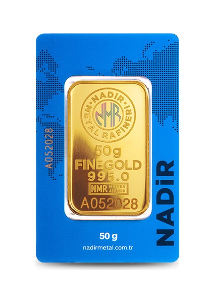 Nadir Gold 24 Ayar Külçe Gram Altın 50 Gr.  - Aynı Gün Kargo