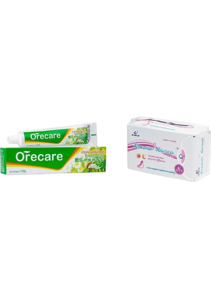 Airiz Hijyenik Kadın Pedi Günlük+Tiens Orecare Bitkisel Diş Macunu 135 gr